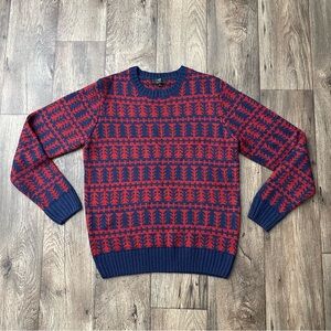 Oodji Winter Holliday Sweater Pullover Men’s Size M Red Blue